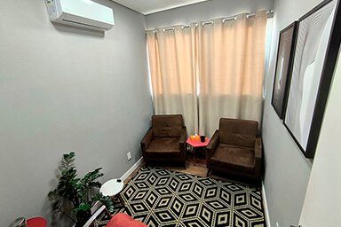Sala de atendimento da clínica